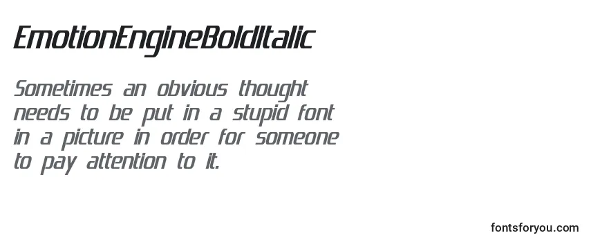 Шрифт EmotionEngineBoldItalic