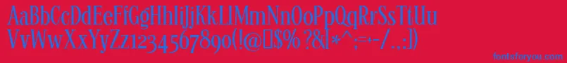 Kontd Font – Blue Fonts on Red Background