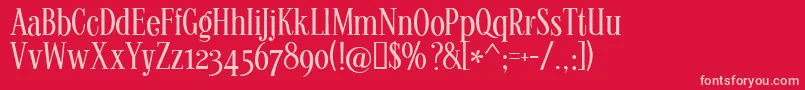 Kontd Font – Pink Fonts on Red Background