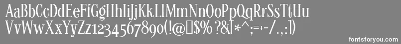 フォントKontd – 灰色の背景に白い文字