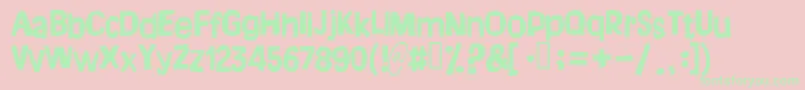 Dream Of Me Font – Green Fonts on Pink Background