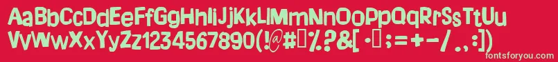 Dream Of Me Font – Green Fonts on Red Background