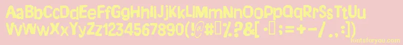 Dream Of Me Font – Yellow Fonts on Pink Background