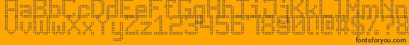 AdvancedDotDigital7 Font – Black Fonts on Orange Background