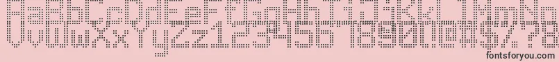 Saiba mais sobre a fonte AdvancedDotDigital7 Fonte AdvancedDotDigital7 – fontes pretas em um fundo rosa