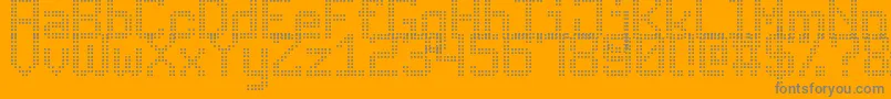 AdvancedDotDigital7 Font – Gray Fonts on Orange Background