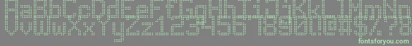 fuente AdvancedDotDigital7 – Fuentes Verdes Sobre Fondo Gris