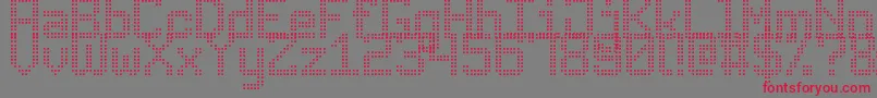 AdvancedDotDigital7 Font – Red Fonts on Gray Background