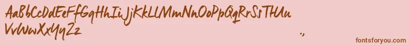 fuente MnsTrial – Fuentes Marrones Sobre Fondo Rosa