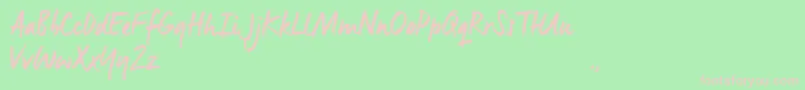 MnsTrial Font – Pink Fonts on Green Background