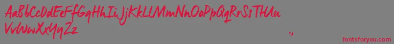 MnsTrial Font – Red Fonts on Gray Background