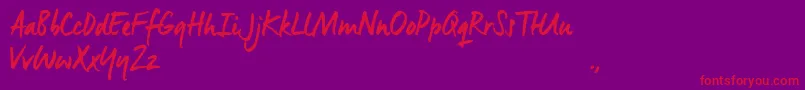 MnsTrial Font – Red Fonts on Purple Background