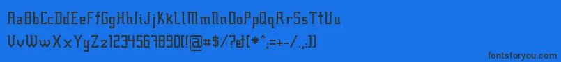 Fcraft01 Font – Black Fonts on Blue Background