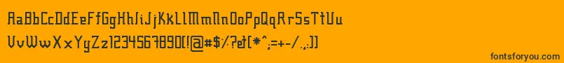 Fcraft01 Font – Black Fonts on Orange Background