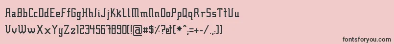フォントFcraft01 – ピンクの背景に黒い文字