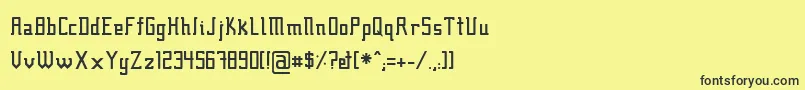 フォントFcraft01 – 黒い文字の黄色い背景