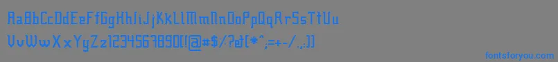 フォントFcraft01 – 灰色の背景に青い文字