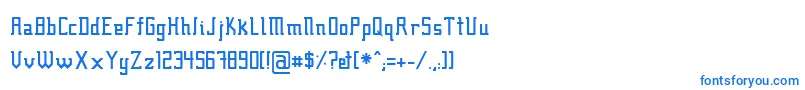 フォントFcraft01 – 白い背景に青い文字