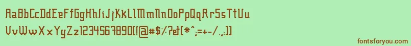 Шрифт Fcraft01 – коричневые шрифты на зелёном фоне