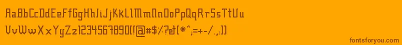 Fcraft01-fontti – ruskeat fontit oranssilla taustalla