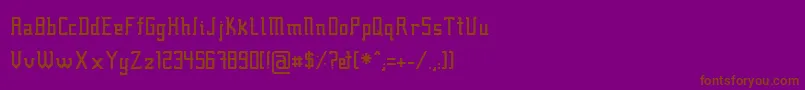 Fcraft01-fontti – ruskeat fontit violetilla taustalla