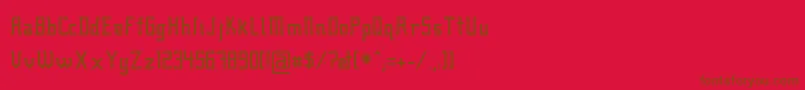 Fcraft01 Font – Brown Fonts on Red Background
