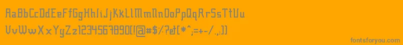 Fcraft01 Font – Gray Fonts on Orange Background