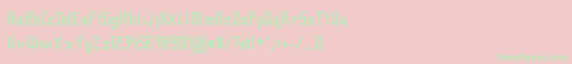 Fcraft01 Font – Green Fonts on Pink Background