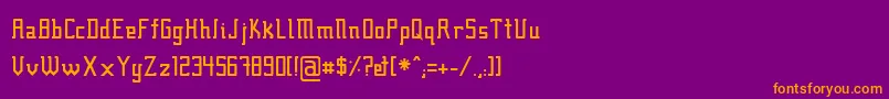 Fcraft01 Font – Orange Fonts on Purple Background