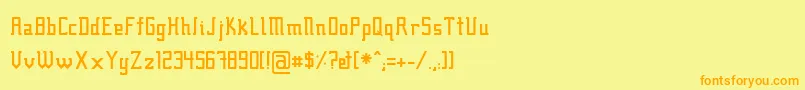 Шрифт Fcraft01 – оранжевые шрифты на жёлтом фоне