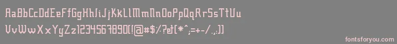 フォントFcraft01 – 灰色の背景にピンクのフォント