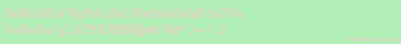 Fcraft01-fontti – vaaleanpunaiset fontit vihreällä taustalla