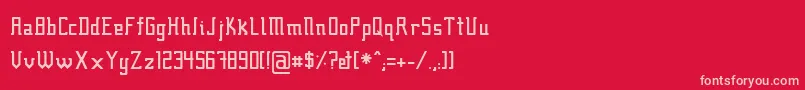 フォントFcraft01 – 赤い背景にピンクのフォント