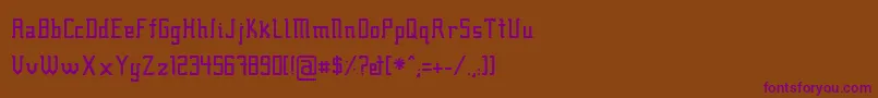 Шрифт Fcraft01 – фиолетовые шрифты на коричневом фоне