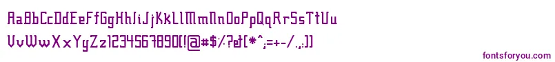 Fcraft01-fontti – violetit fontit valkoisella taustalla