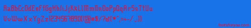 Шрифт Fcraft01 – красные шрифты на синем фоне