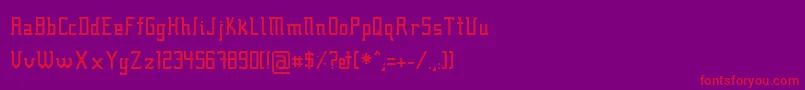Fcraft01 Font – Red Fonts on Purple Background