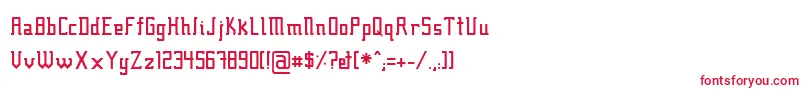 フォントFcraft01 – 白い背景に赤い文字