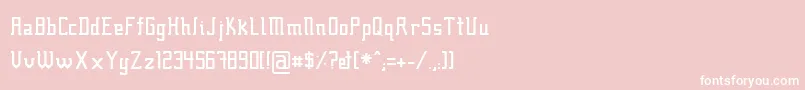Fcraft01 Font – White Fonts on Pink Background