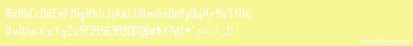 フォントFcraft01 – 黄色い背景に白い文字