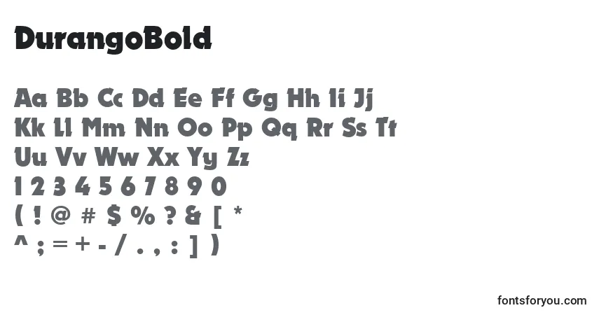 DurangoBold-fontti – aakkoset, numerot, erikoismerkit