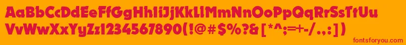 DurangoBold Font – Red Fonts on Orange Background