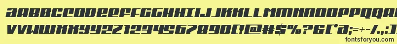 Michigancondsemiital Font – Black Fonts on Yellow Background