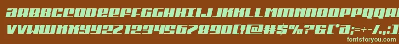 Michigancondsemiital Font – Green Fonts on Brown Background