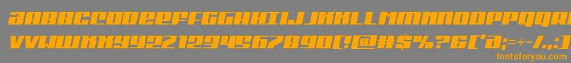 Michigancondsemiital-Schriftart – Orangefarbene Schriften auf grauem Hintergrund