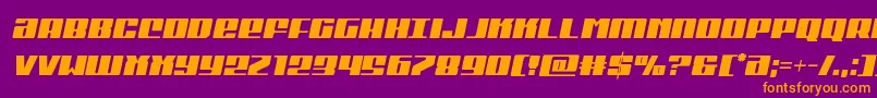 Michigancondsemiital Font – Orange Fonts on Purple Background