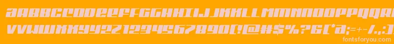 Michigancondsemiital Font – Pink Fonts on Orange Background