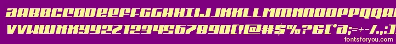 Michigancondsemiital Font – Yellow Fonts on Purple Background