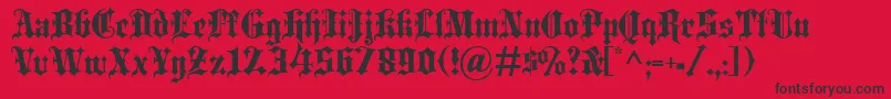 BlackletterExtrabold Font – Black Fonts on Red Background