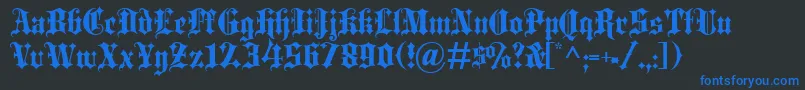 BlackletterExtrabold Font – Blue Fonts on Black Background